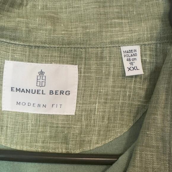 NWT Emanuel Berg Superfine Shirting Modern Fit Terry Cloth Polo Shirt Size XXL - Picture 4 of 8